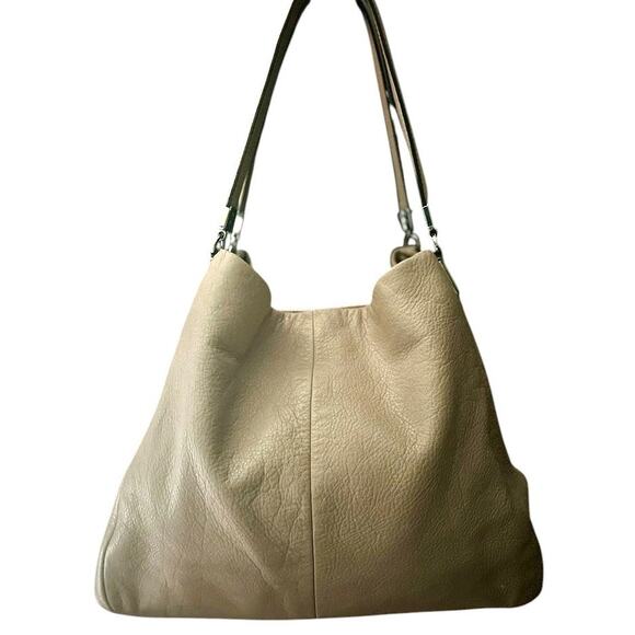 Coach Madison Phoebe Beige Pebbled Leather Hobo Shoulder Bag 24621 - Picture 2 of 11